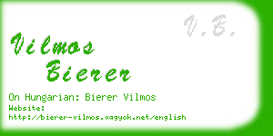 vilmos bierer business card